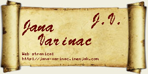 Jana Varinac vizit kartica